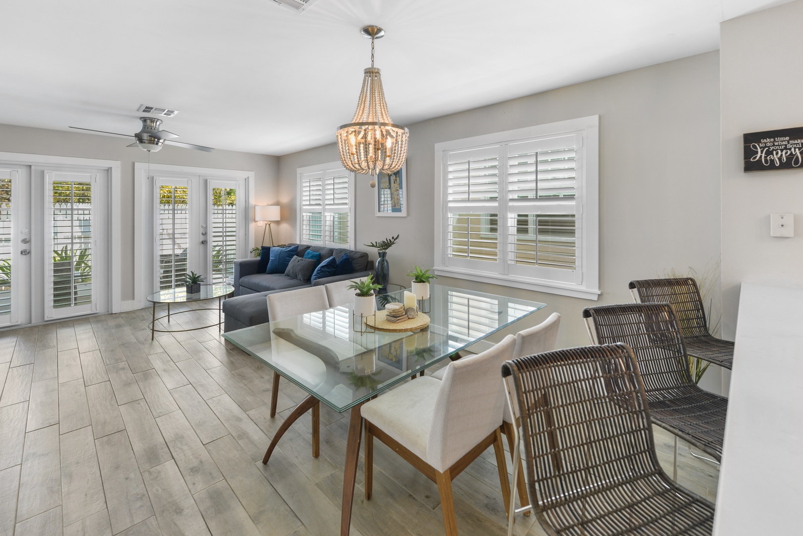 Full view Dining Room and Kitchen with breakfast bar