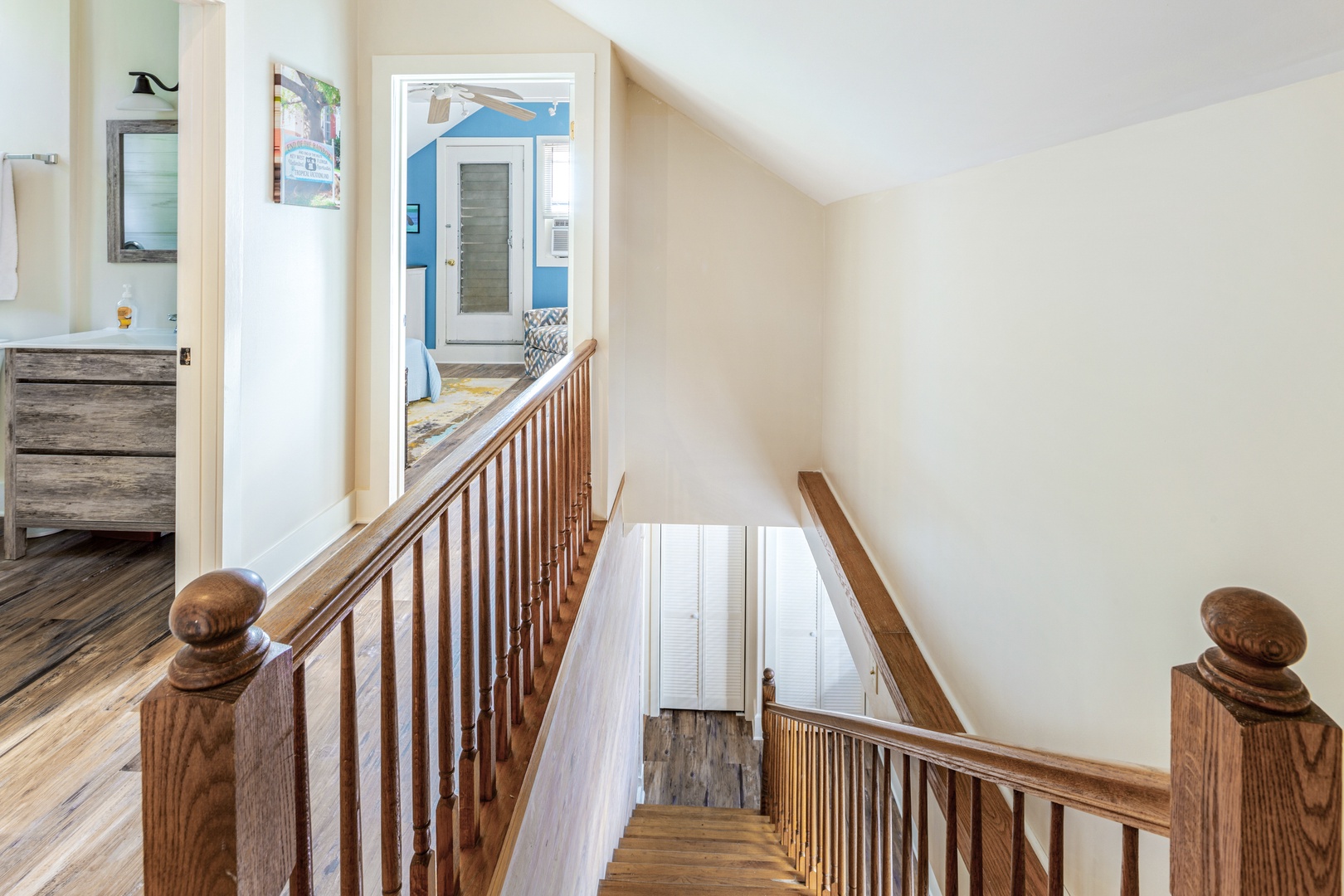 Stairway and upstairs hallway