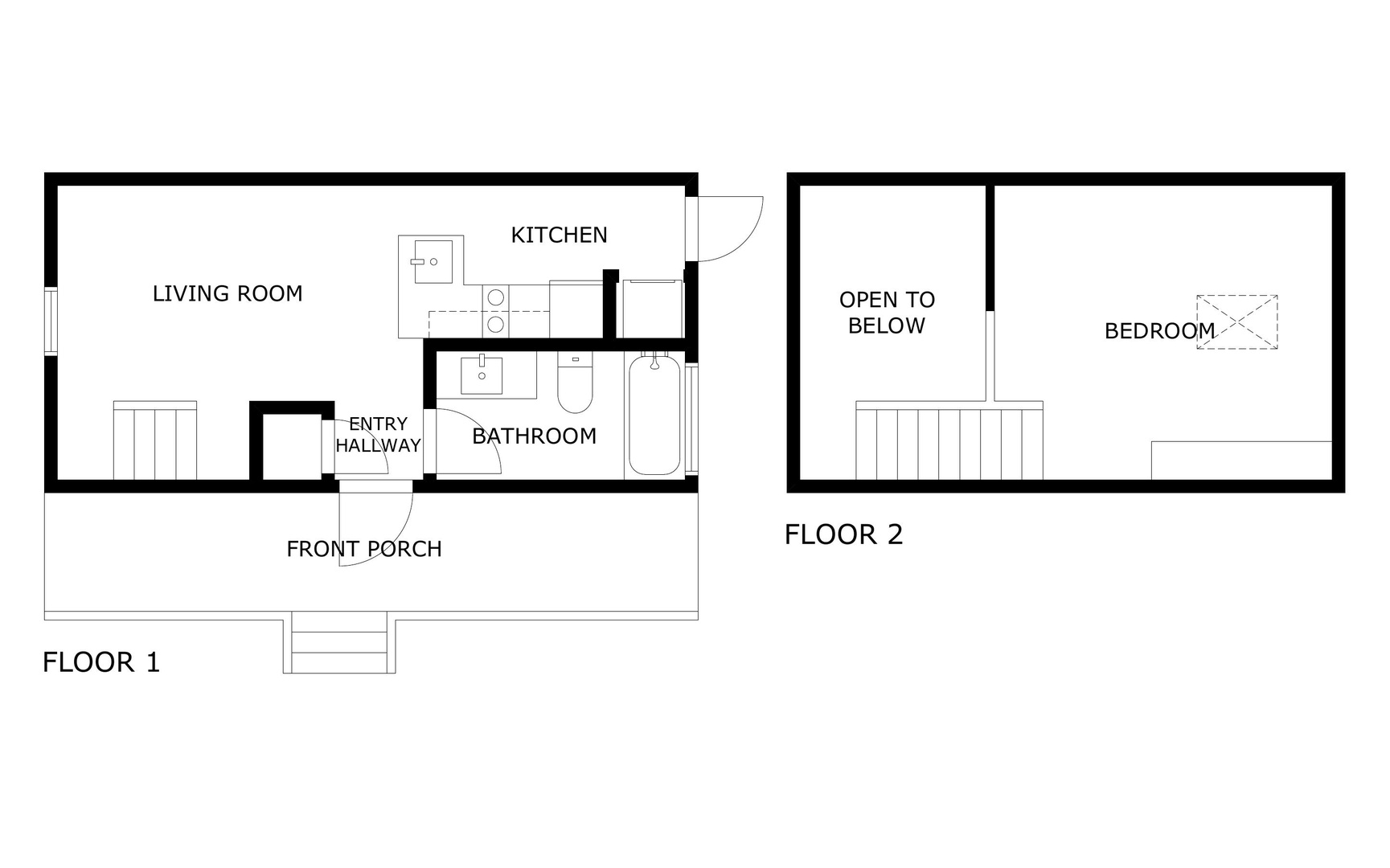 Porchside Paradise @ Conch Republic Cottages Floor Plan