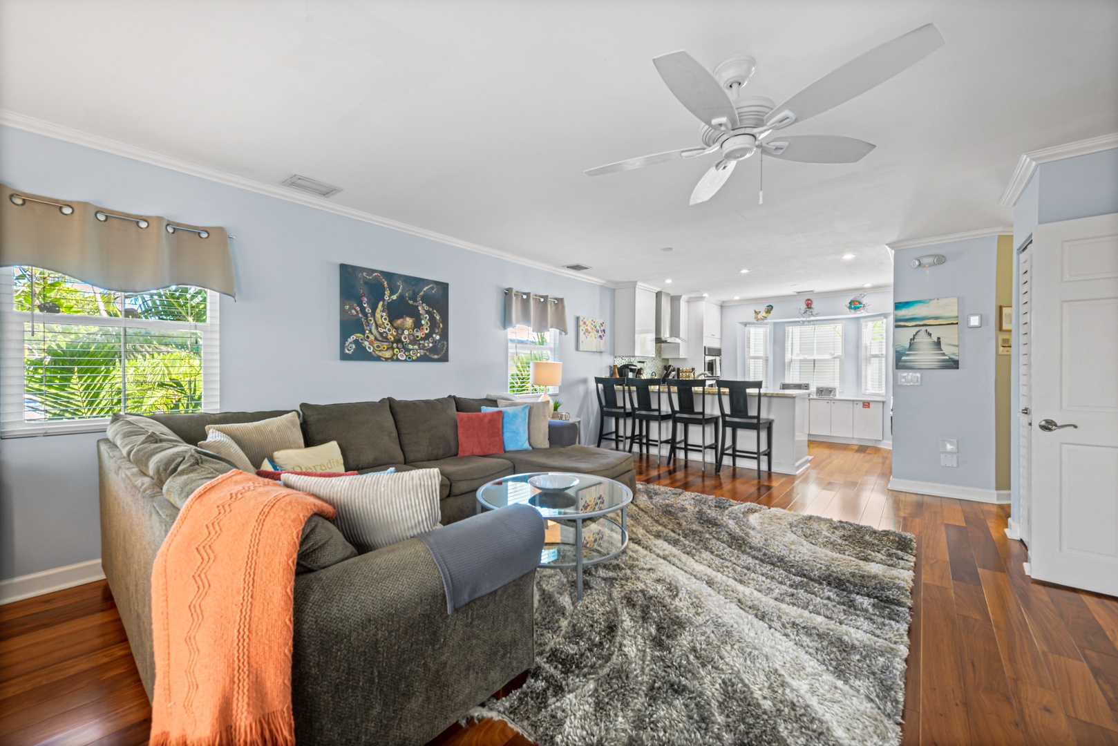 Paradise Place #5 @ Duval Square Living Room Towards Kitchen