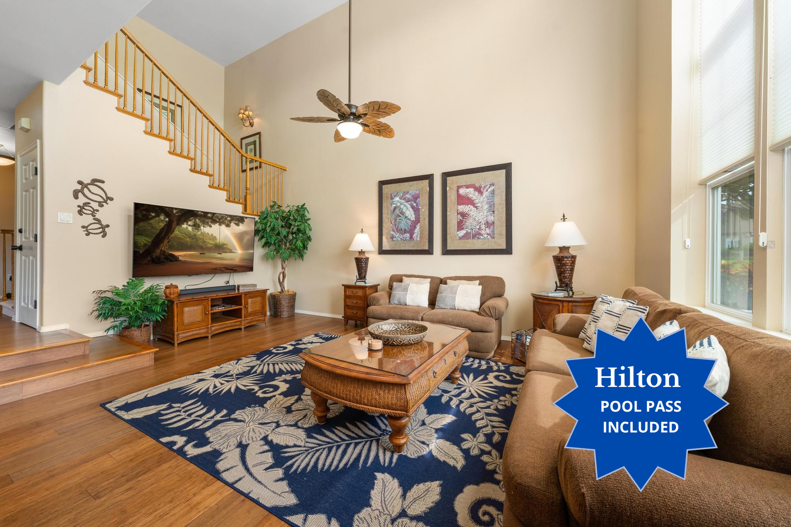 1303 Waikoloa Colony Villas.  Includes Hilton Waikoloa Pool Pass for 2026