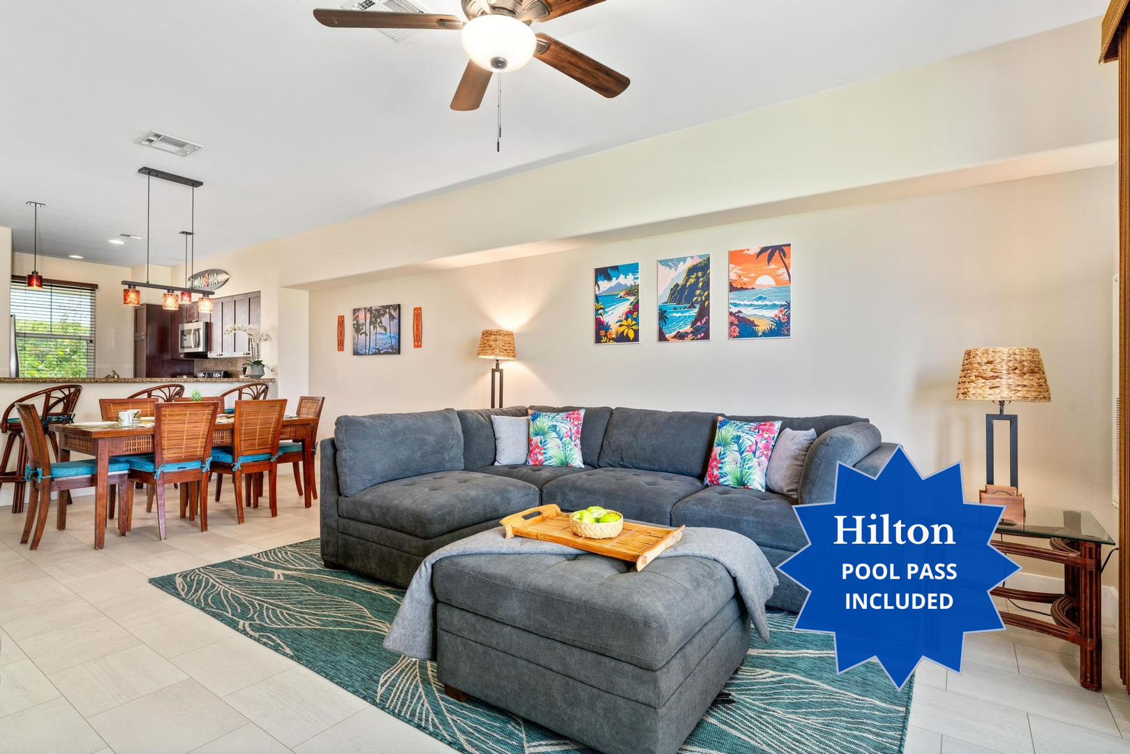 J23 Fairway Villas at Waikoloa Beach Resort.  Includes Hilton Waikoloa Pool Pass for 2026