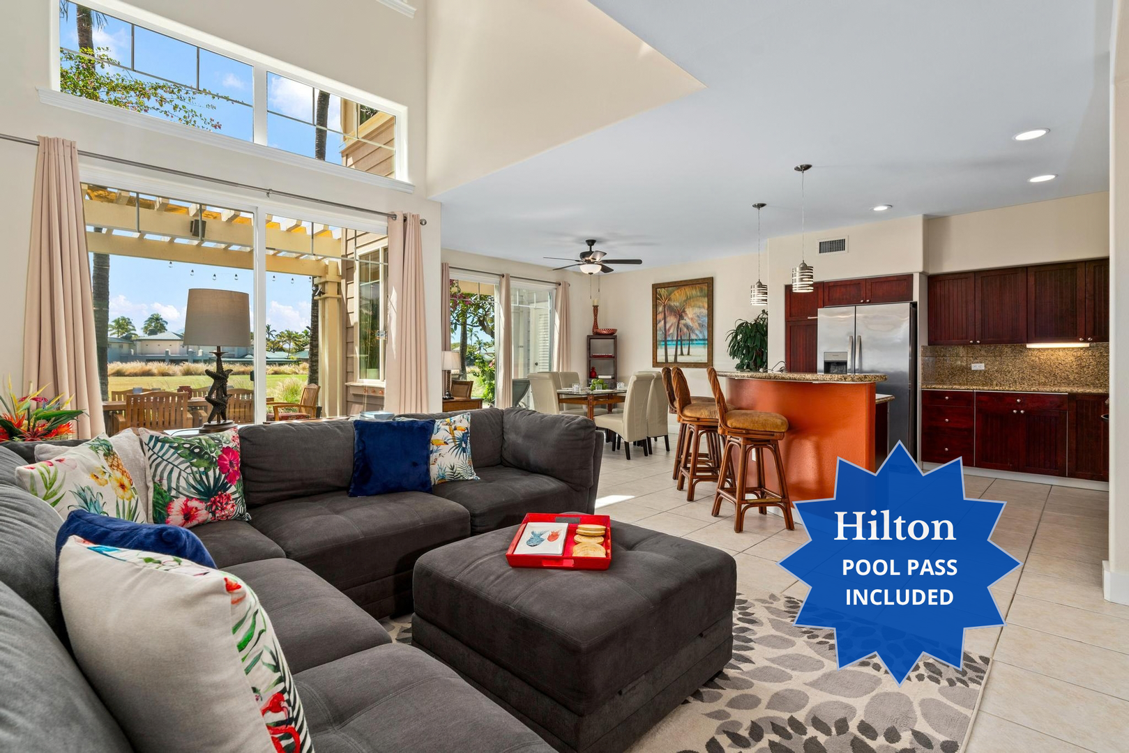 O4 Fairway Villas at Waikoloa Beach Resort.  Includes Hilton Waikoloa Pool Pass for 2026