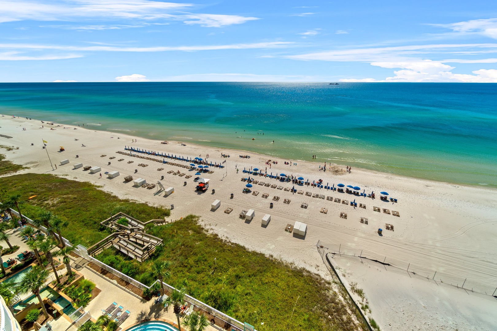 Aerial beach view