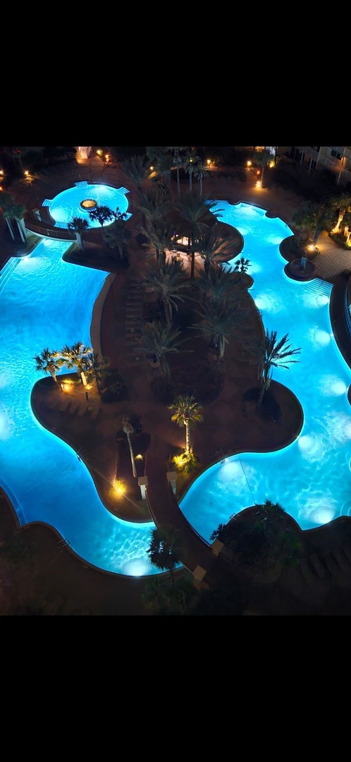 Night Time Pool View