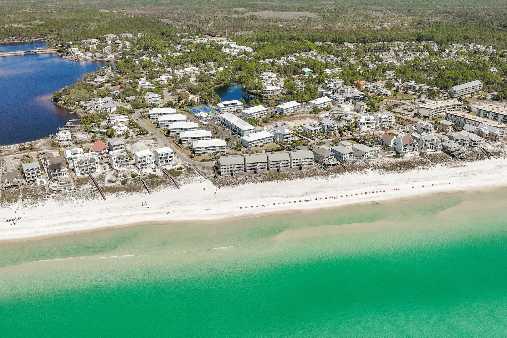 aerial beach view
