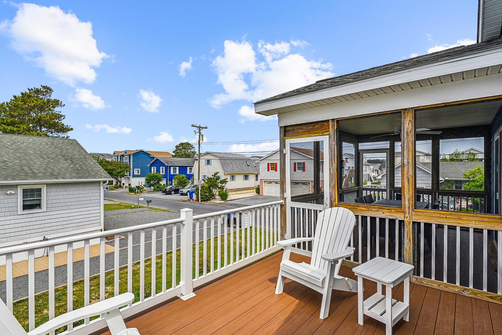 This property is situated in a quiet residential neighborhood near the coast.