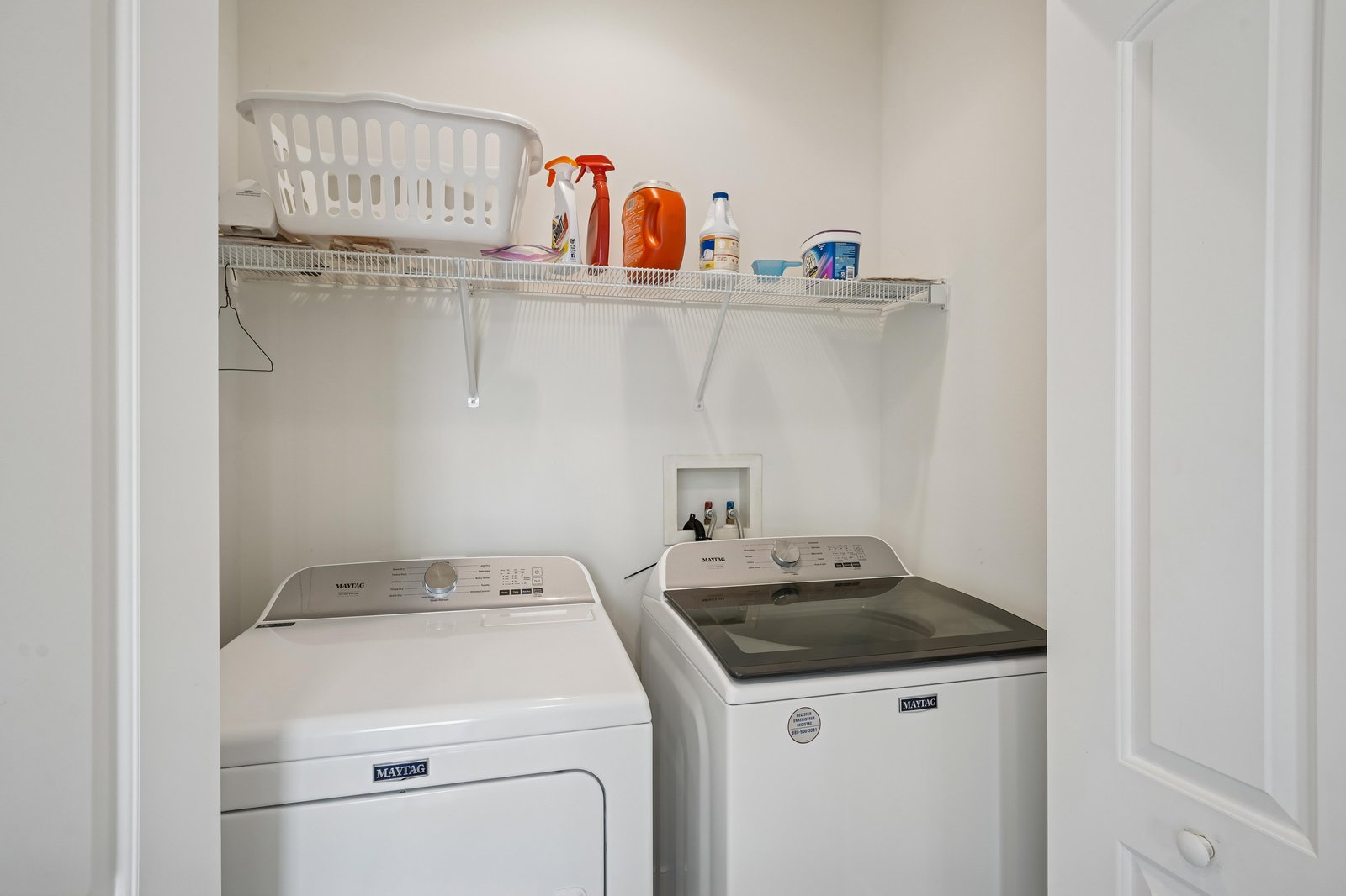 Your in-unit laundry closet keeps you stocked with fresh linens and clean clothes throughout your stay, making packing light a breeze.