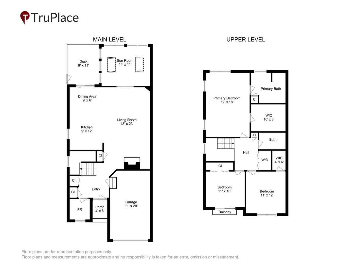 Property floor plan showing main and upper level layouts with bedrooms, kitchen, and bathroom details.