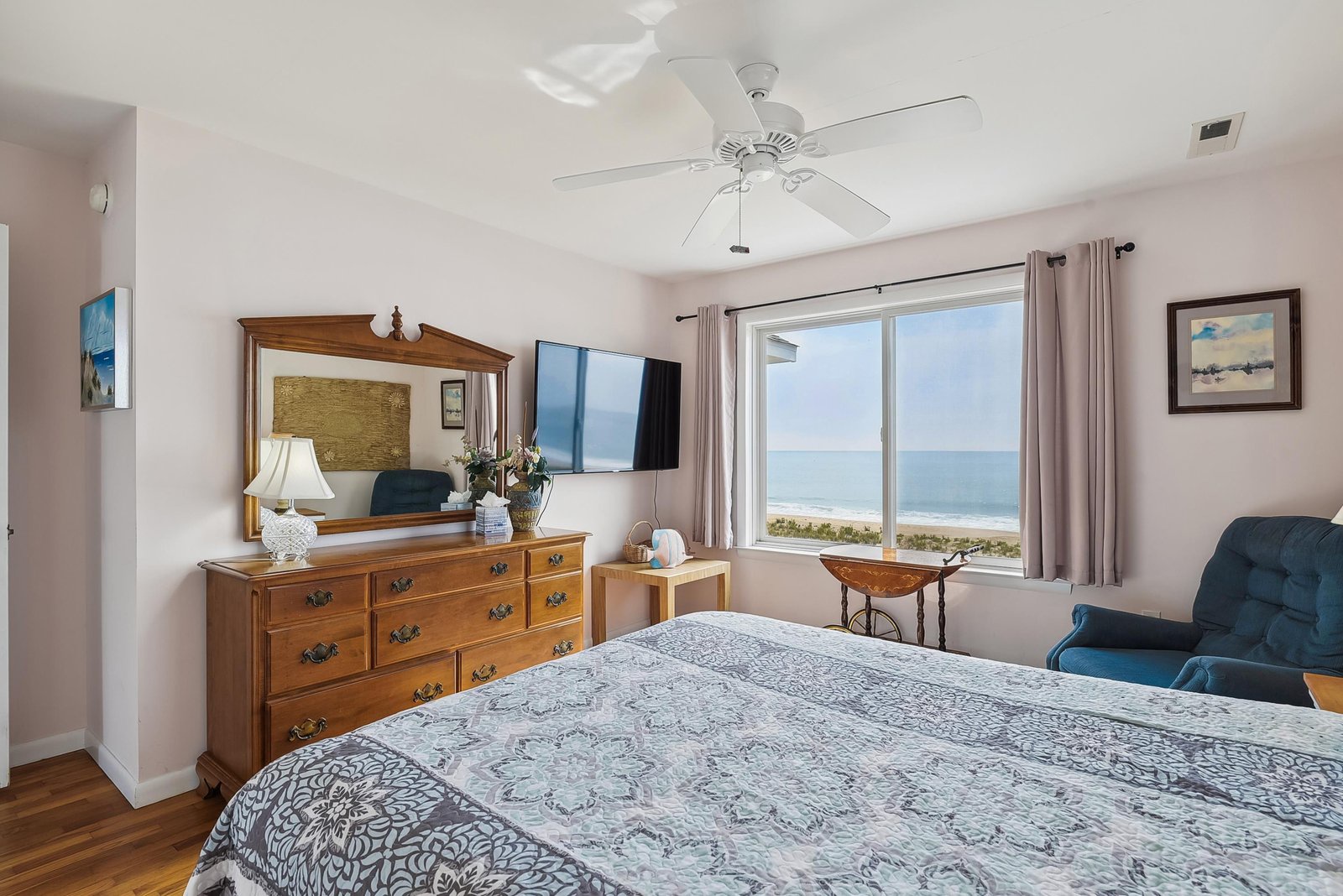 Wake up to the gentle sound of waves and breathtaking ocean views right from your bed. Your serene coastal retreat awaits with soft breezes and endless horizons just beyond the window.