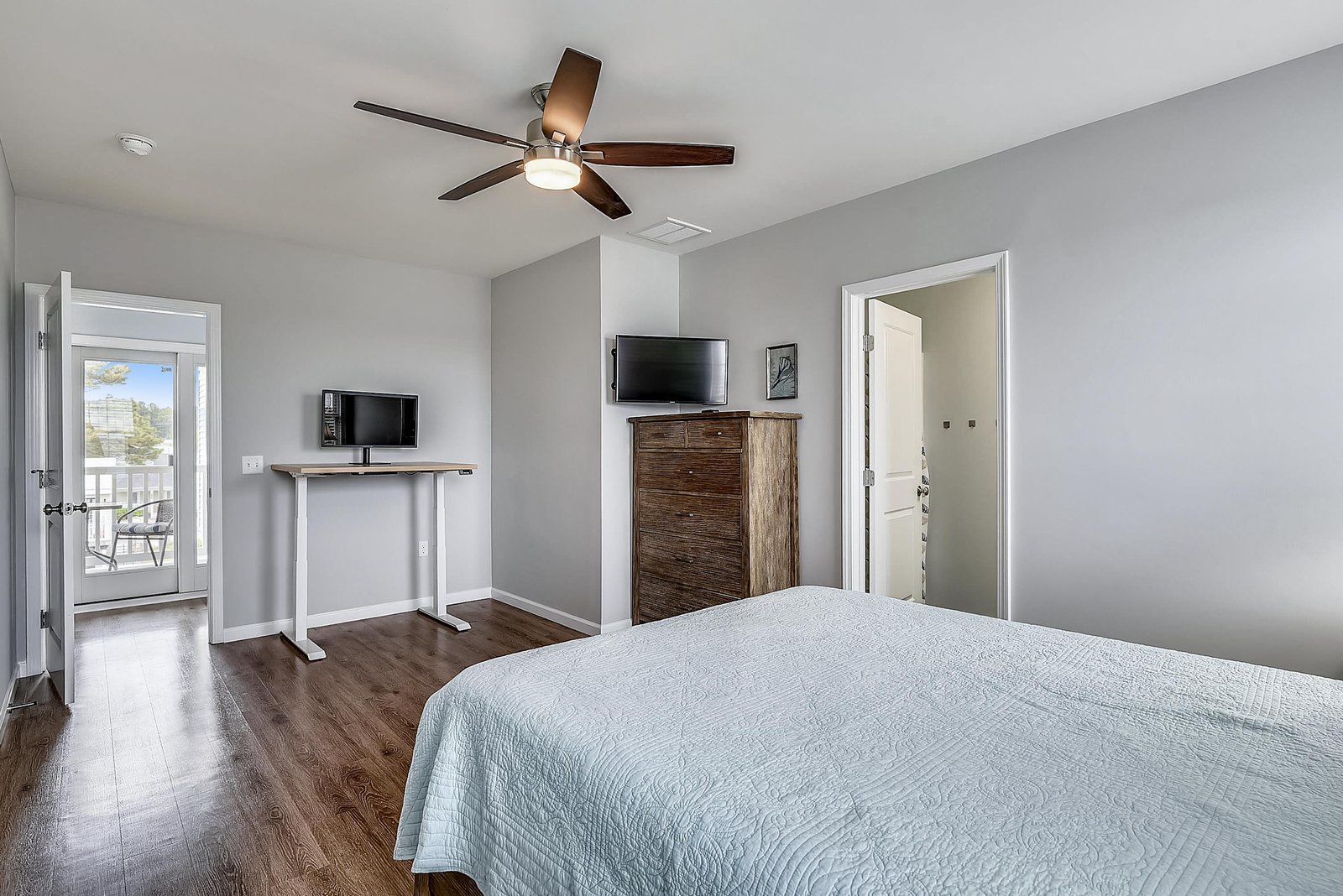 Wake up refreshed in your peaceful retreat, with bright natural light and private access to the balcony right from your room.
