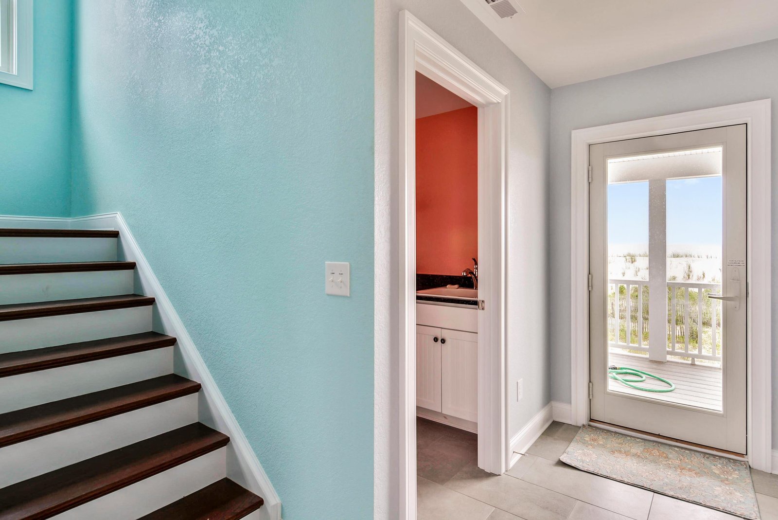 Step inside to bright coastal hues and plenty of natural light welcoming you in. Your private balcony awaits just beyond the glass doors, perfect for morning coffee or evening unwinding.