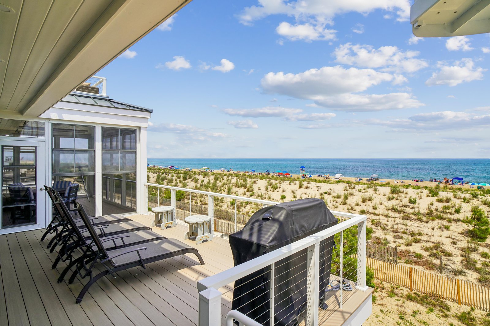 Step out onto your private deck and soak in uninterrupted ocean views stretching to the horizon. Lounge on the sun chairs, grill up fresh seafood, and let the sound of the waves become your new favorite soundtrack.
