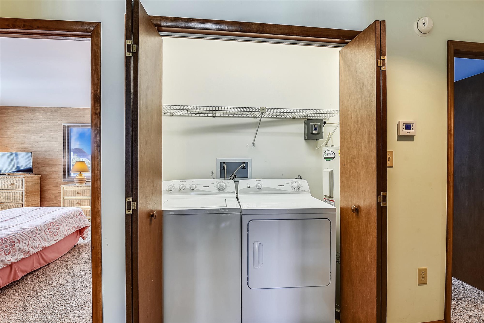 Tucked away in a convenient closet, your in-unit washer and dryer make it easy to pack light and keep your vacation wardrobe fresh throughout your stay.