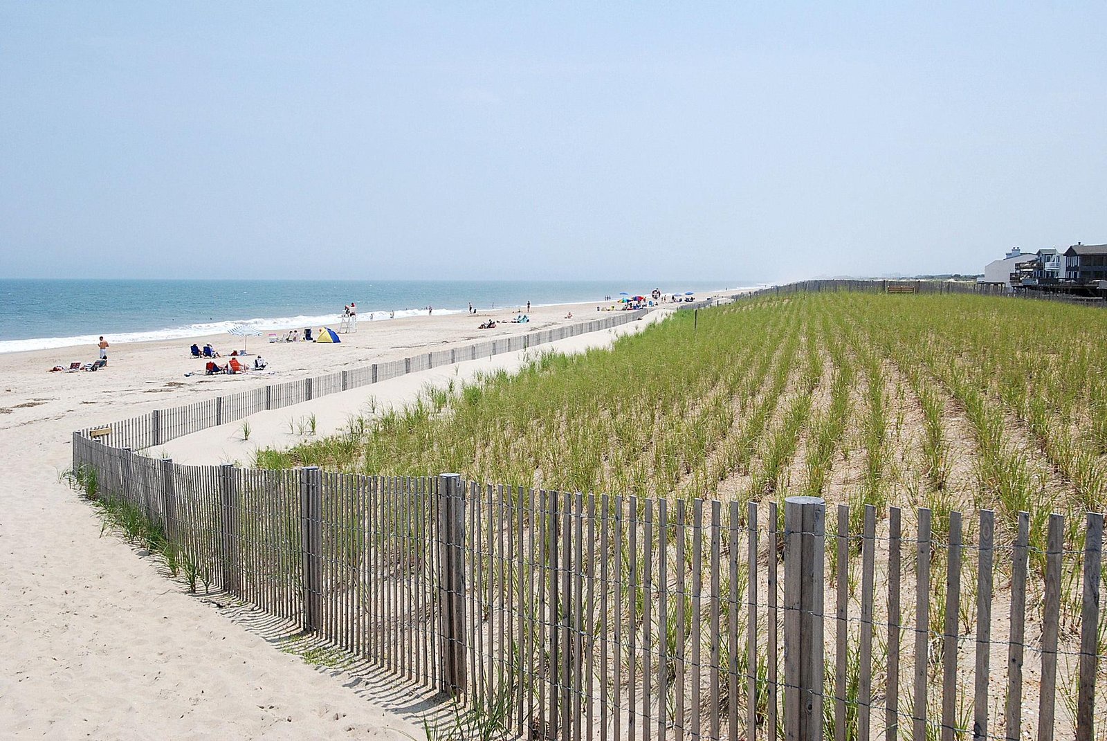 Sandy shores meet coastal dunes where natural beach grasses sway and protect the waterfront. A tranquil stretch of coast near the property's neighborhood, perfect for seaside strolls and relaxation.
