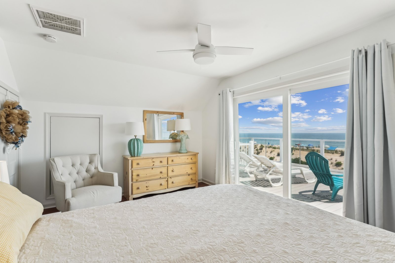 Wake up to breathtaking ocean views right from your bed. Step through your private balcony doors to feel the sea breeze and soak in endless blue horizons—pure coastal bliss awaits.