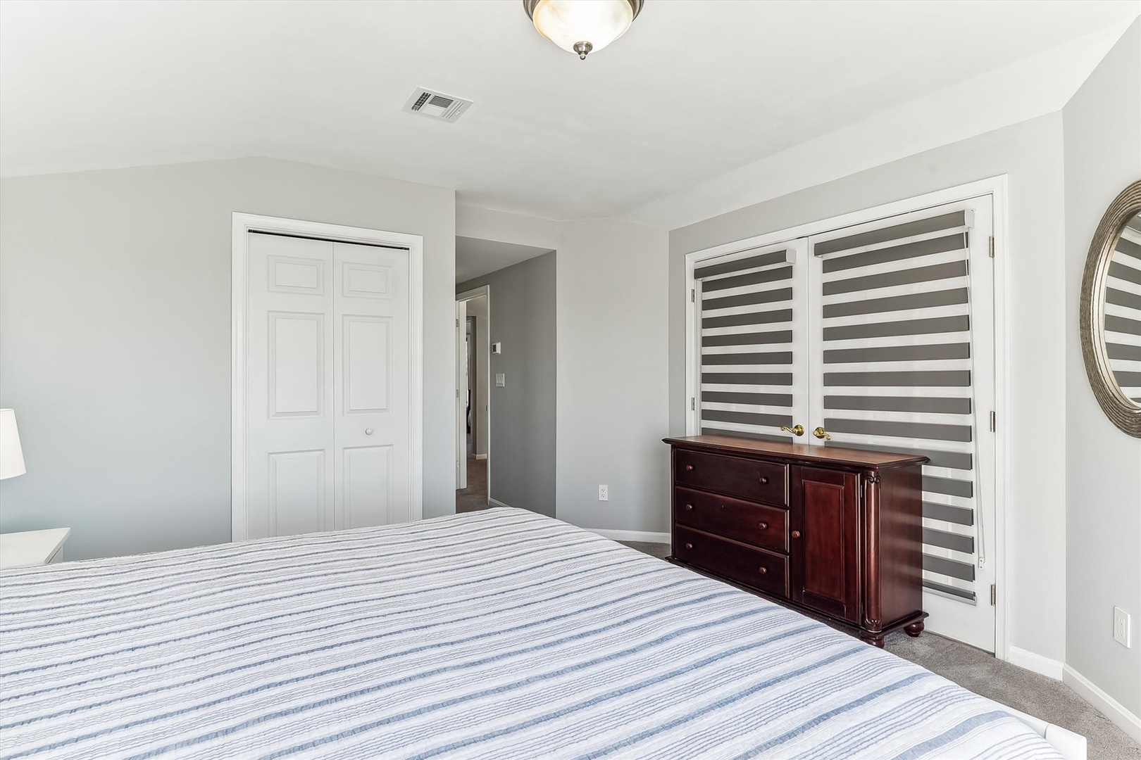 Sink into soft linens after a long day and enjoy the privacy of your own bedroom, complete with stylish window treatments and plenty of storage for your belongings.