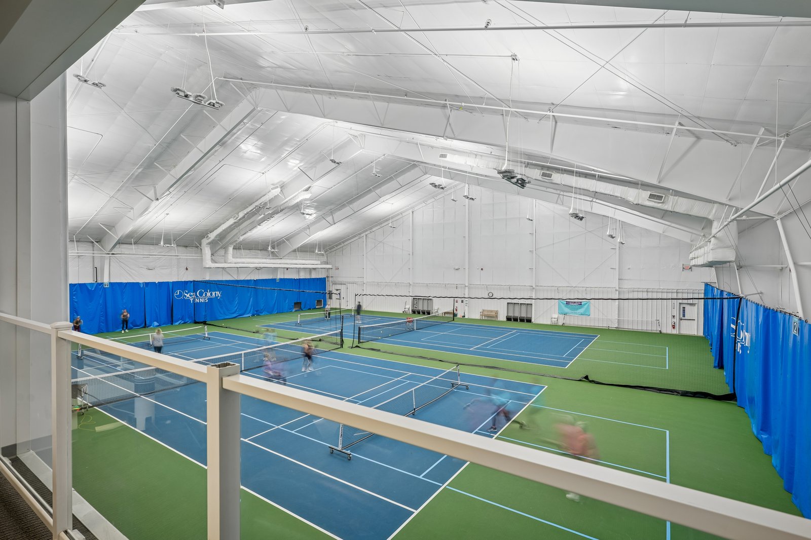 Serve up some fun on these pristine indoor courts, where you can perfect your game rain or shine.