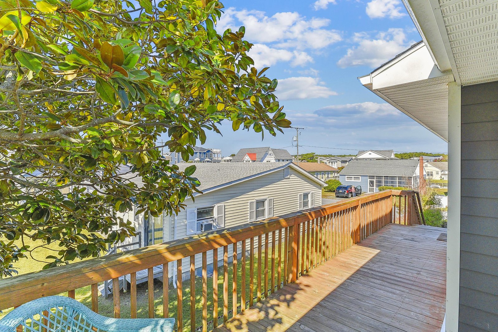 Step onto your private deck and take in the peaceful neighborhood views. Perfect for morning coffee or catching the sunset breeze.
