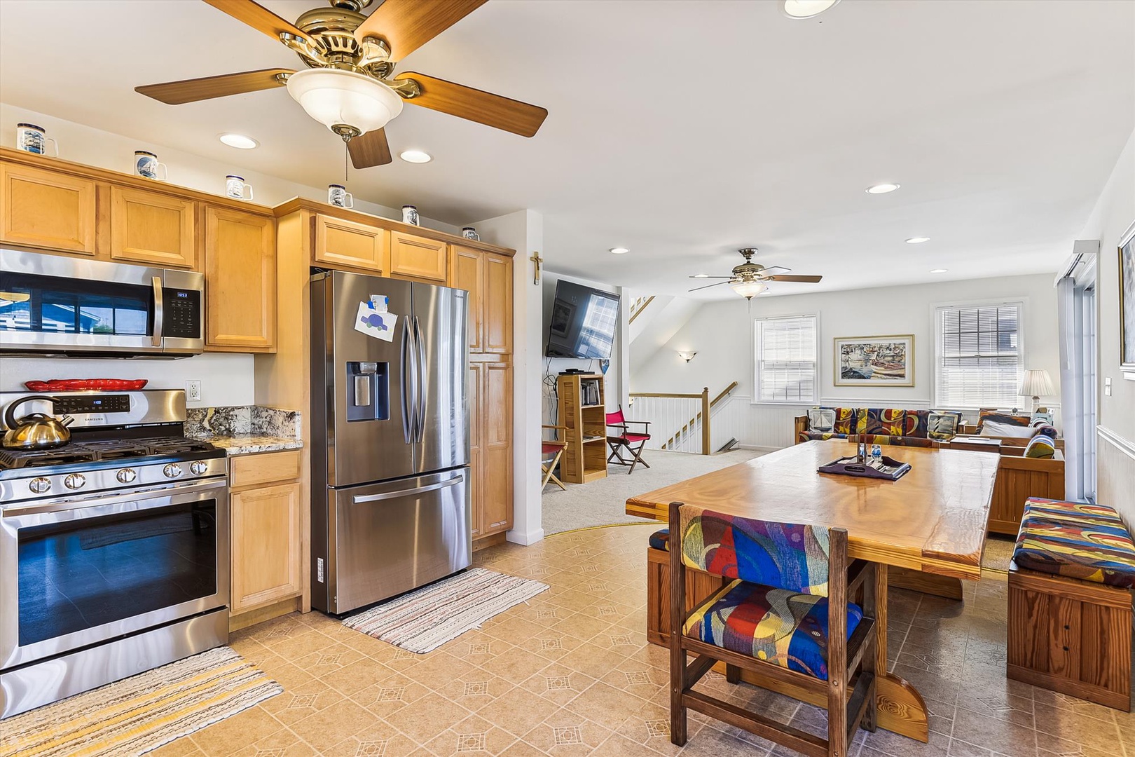 Step into your home away from home where the kitchen flows into a welcoming living space. Cook your favorite meals with stainless appliances and gather at the warm wood table for evenings together.