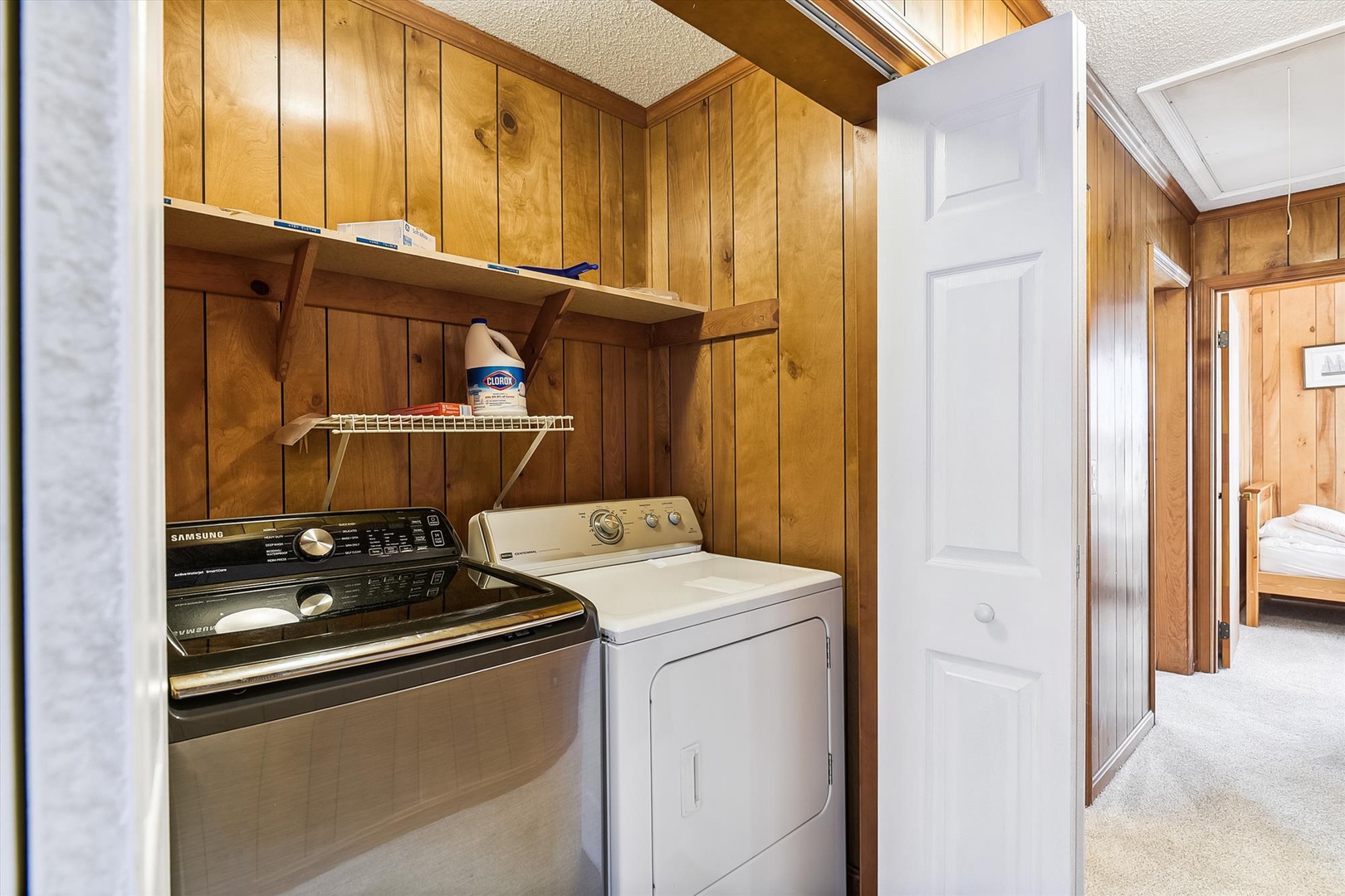 Keep your wardrobe fresh during your stay with these convenient in-unit laundry facilities, tucked away in a compact closet space so you can pack lighter and stay longer.