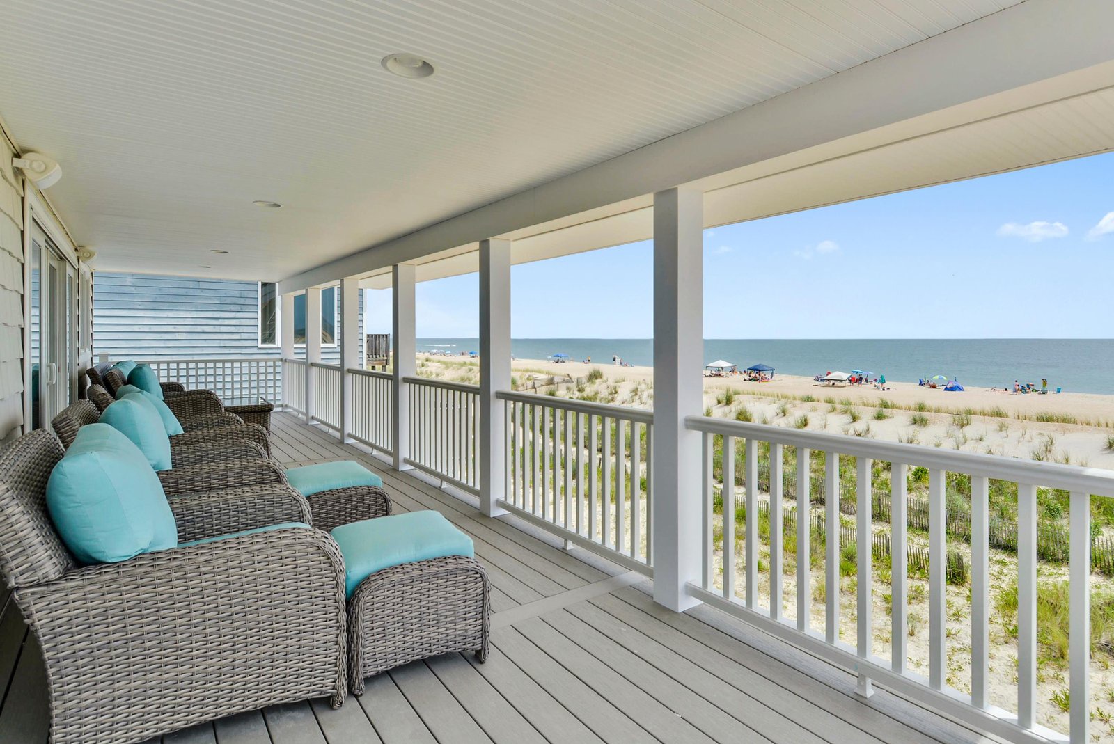 Settle into your private oceanfront retreat with sweeping beach views and cool sea breezes. Perfect for morning coffee or sunset gatherings.
