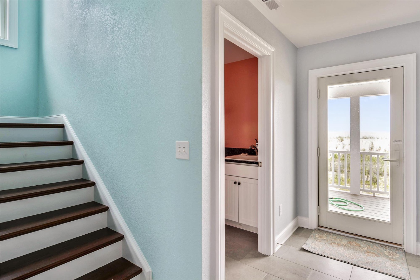 Step inside to find bright, modern spaces with soothing coastal colors and direct balcony access that opens up your beachside escape.
