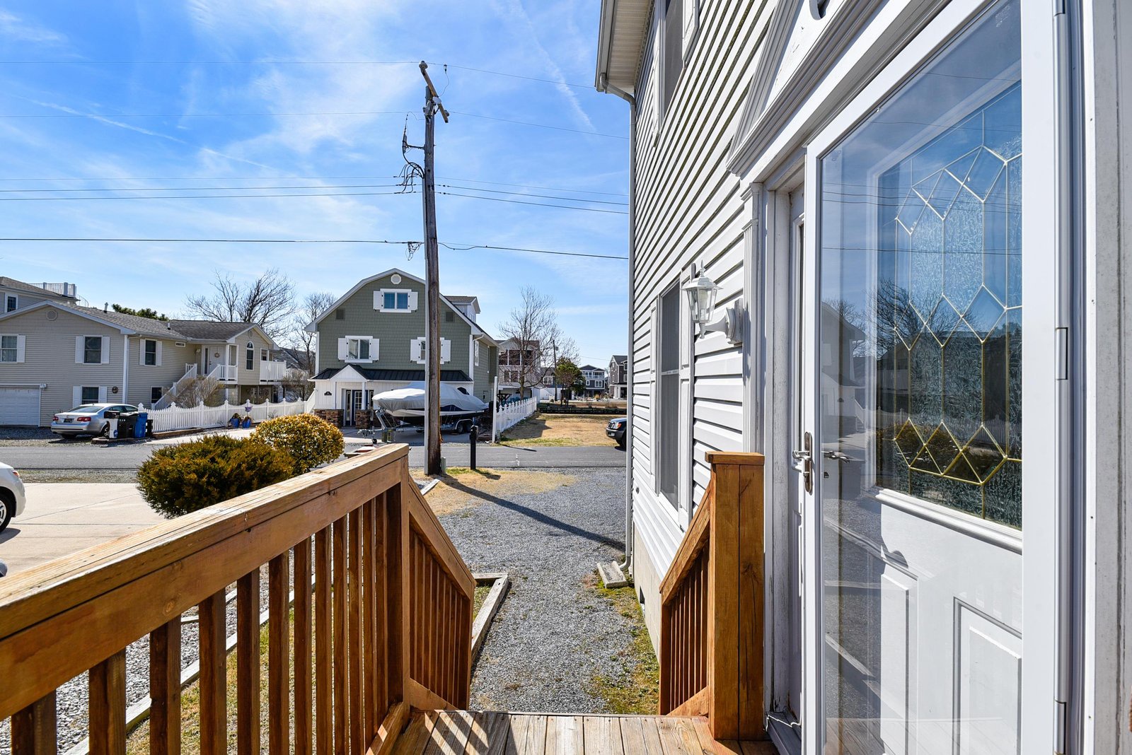 The property is situated in a quiet residential neighborhood with easy street access and nearby parking.