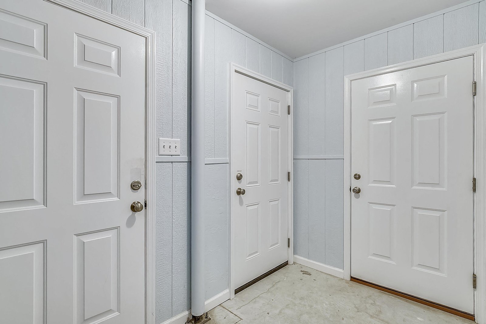 Your private entrance welcomes you to this cozy getaway, featuring three separate entry doors that give each space its own unique charm and accessibility.