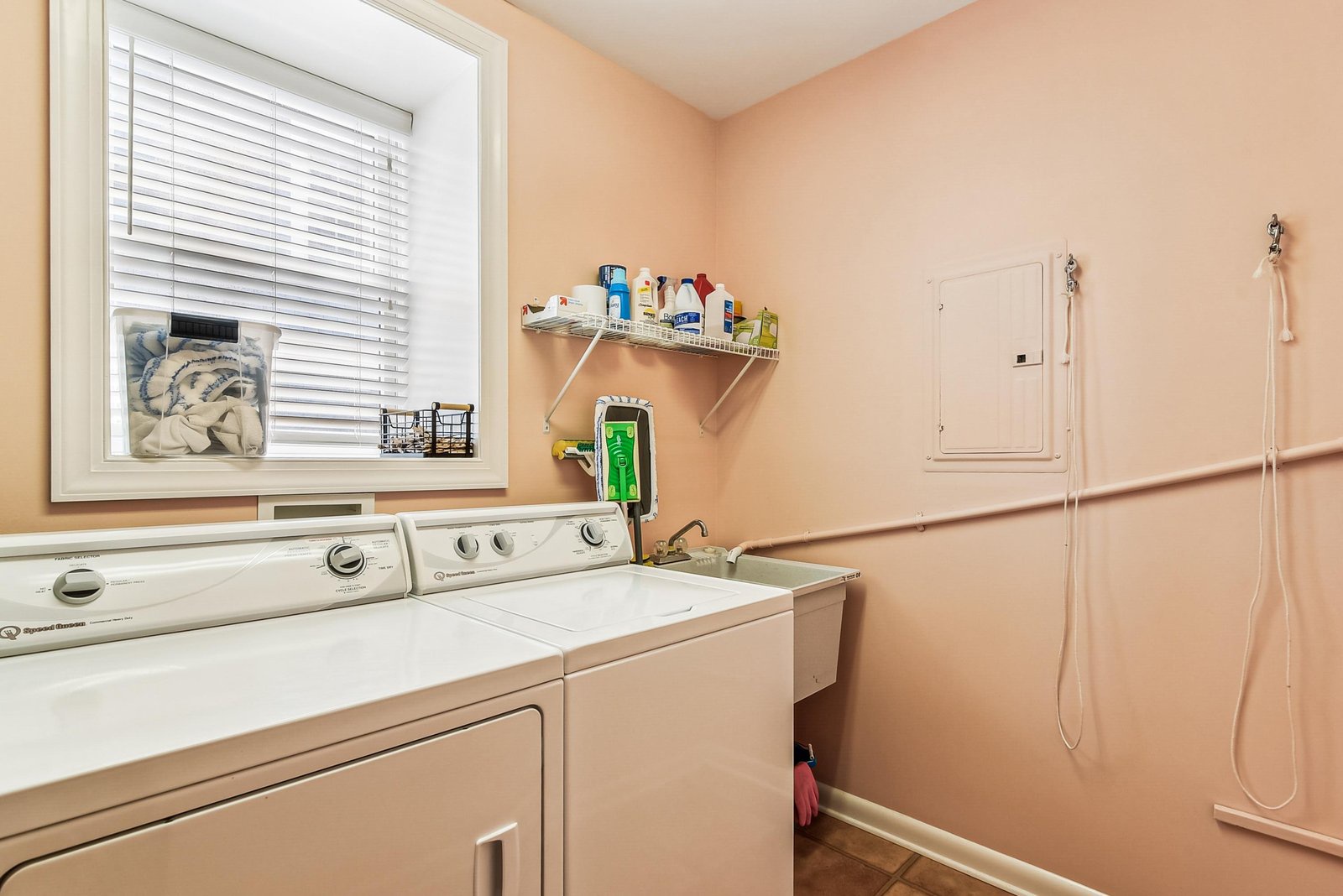 Full-sized washer and dryer ready for your use—no need to pack extra clothes or hunt for a laundromat during your stay.