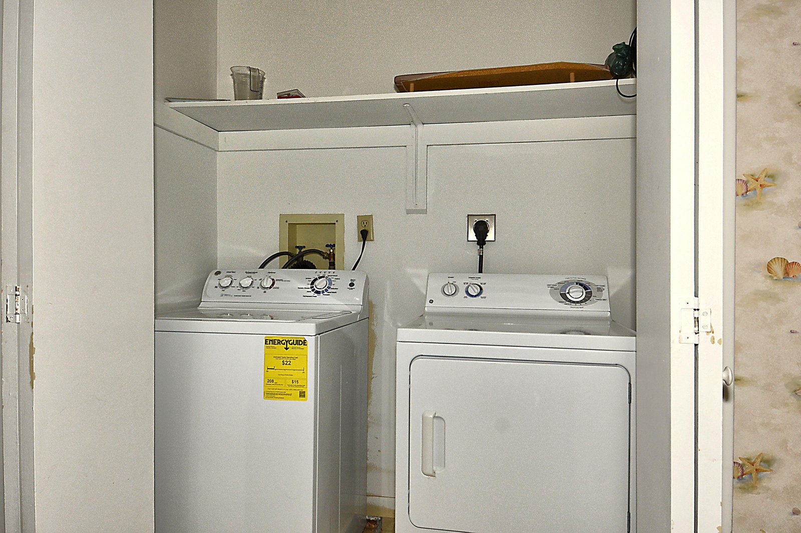 A dedicated laundry closet with both washer and dryer keeps your travel wardrobe fresh throughout your stay.
