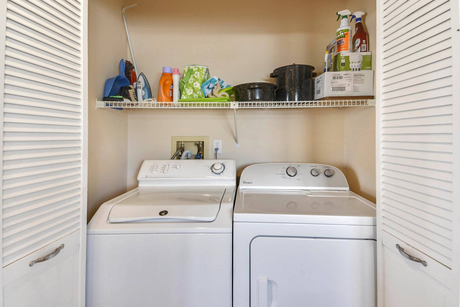 Full-size washer and dryer tucked away in your own private laundry closet, stocked with essentials to keep your wardrobe fresh throughout your stay.