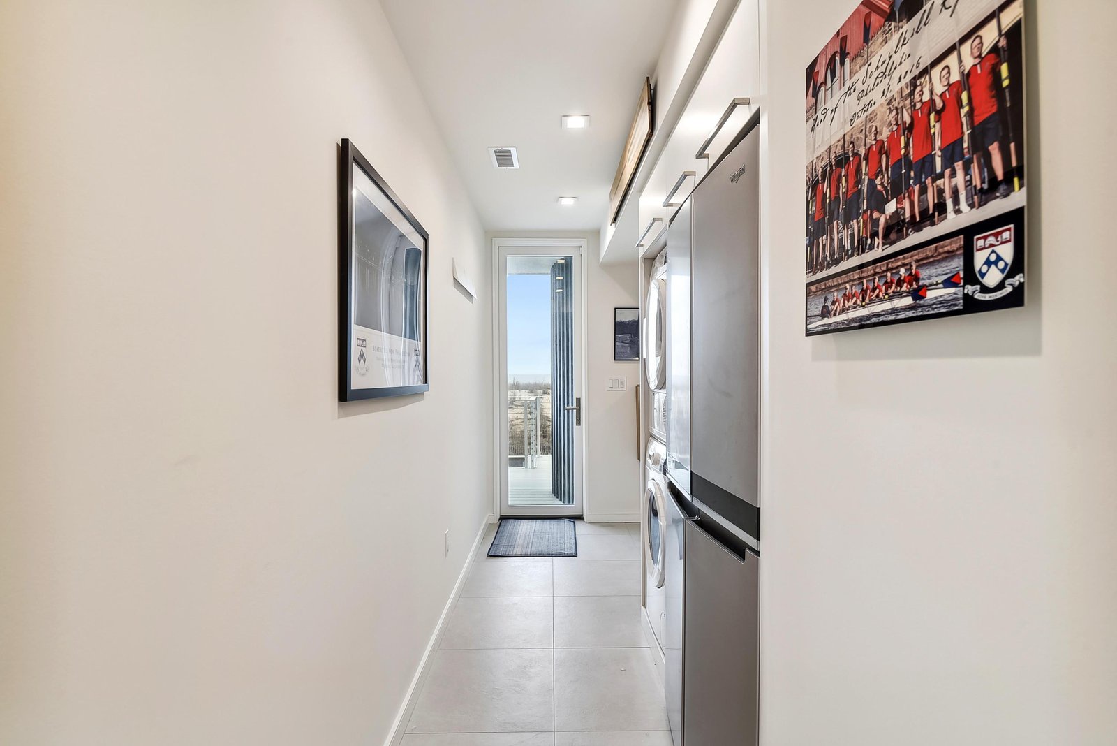 Step inside your bright and welcoming entryway, where modern touches meet clean lines and open space, setting the tone for your stylish stay.