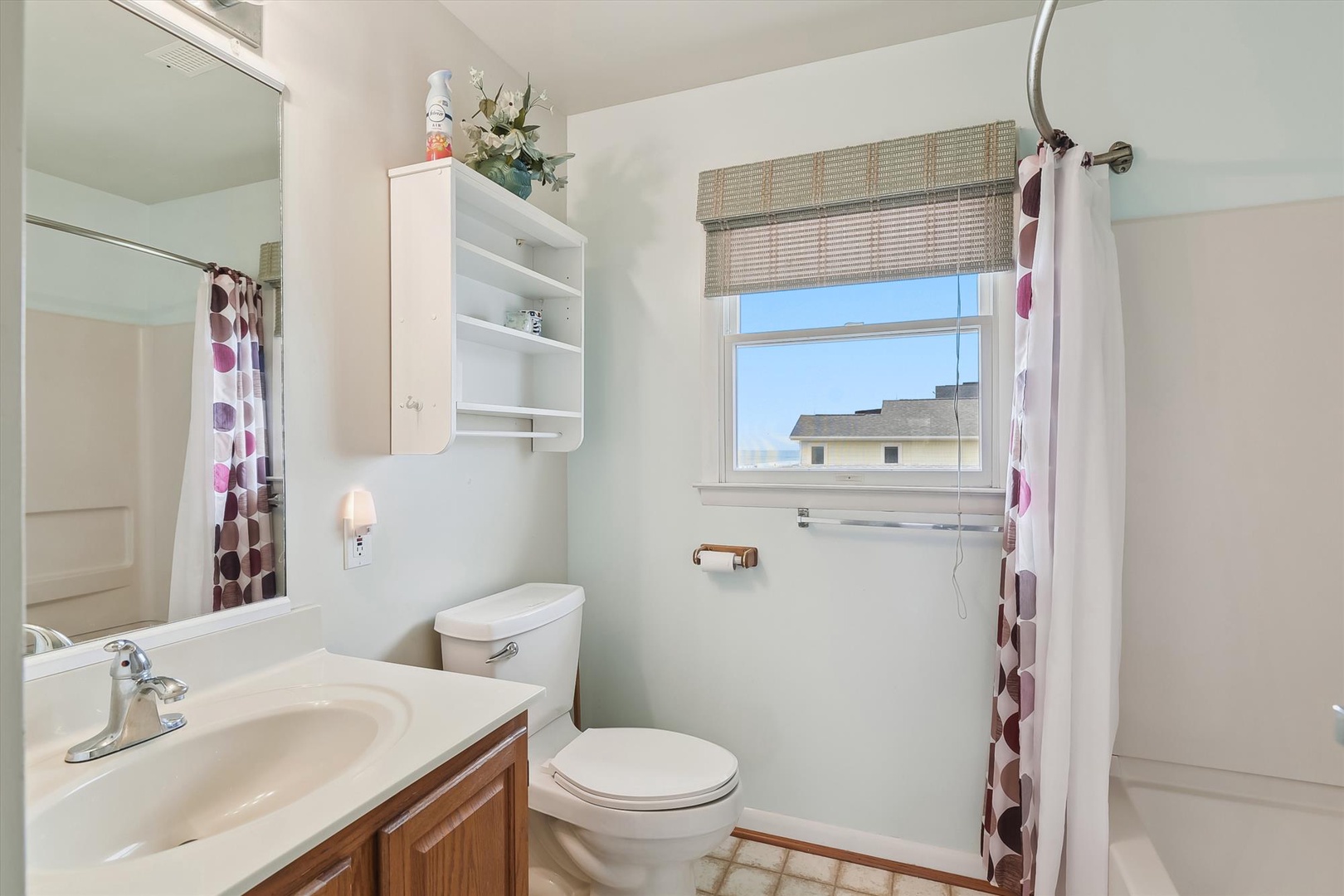 Refresh and unwind in your private bathroom, where natural light and thoughtful touches create a bright, welcoming space just for you.