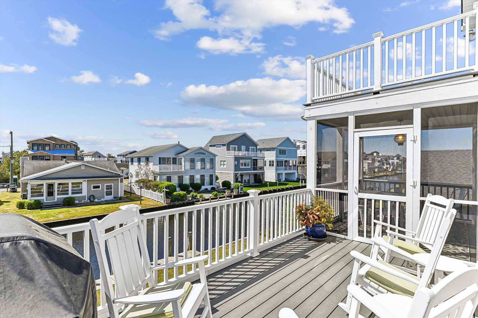 This charming coastal neighborhood features well-maintained homes and inviting community spaces, offering a peaceful seaside setting during the day.