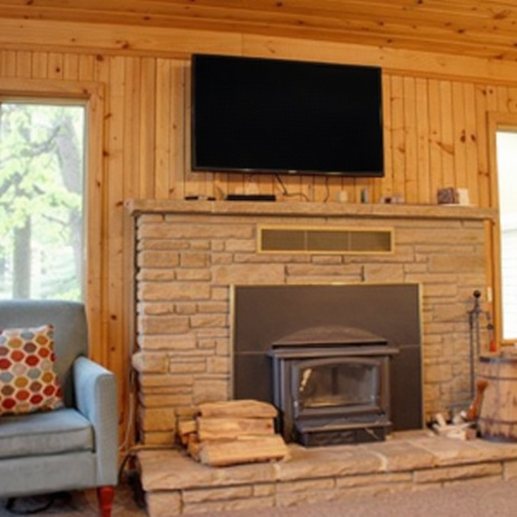Wood-Burning Fireplace