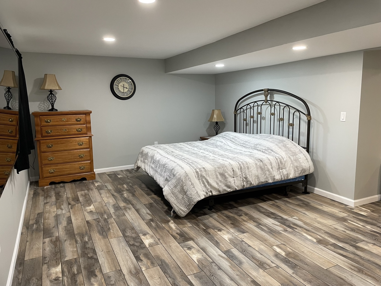 King Bed in basement