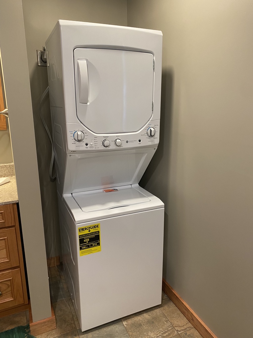 Washer and Dryer in King Bathroom