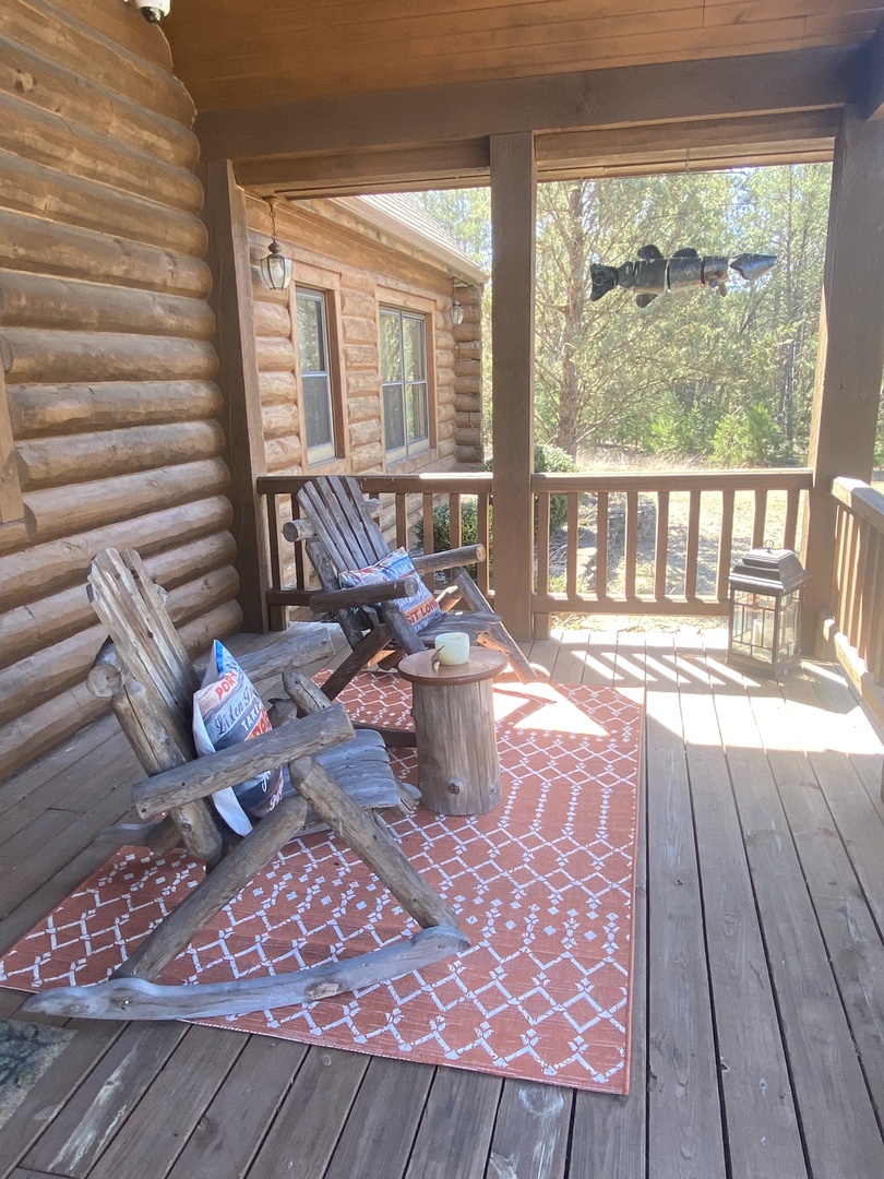 Right side of porch