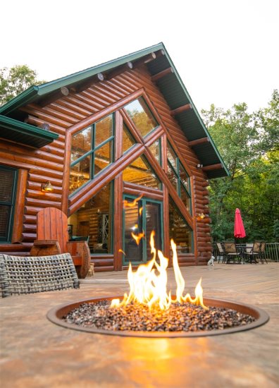 Back Deck with Gas Fire Pit