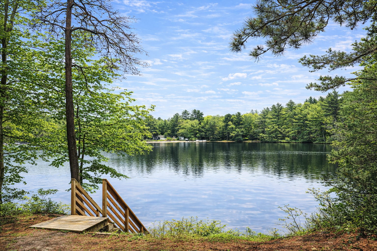 Lakeside scene enlar