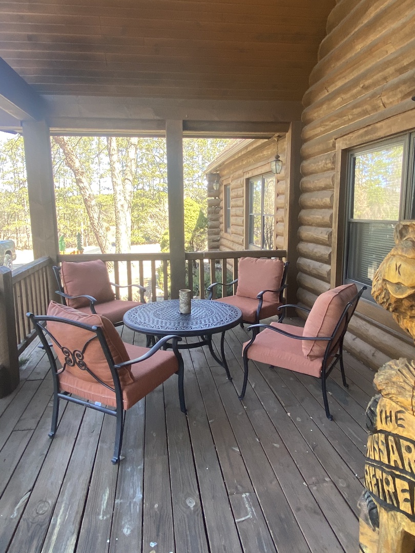 Left side of porch