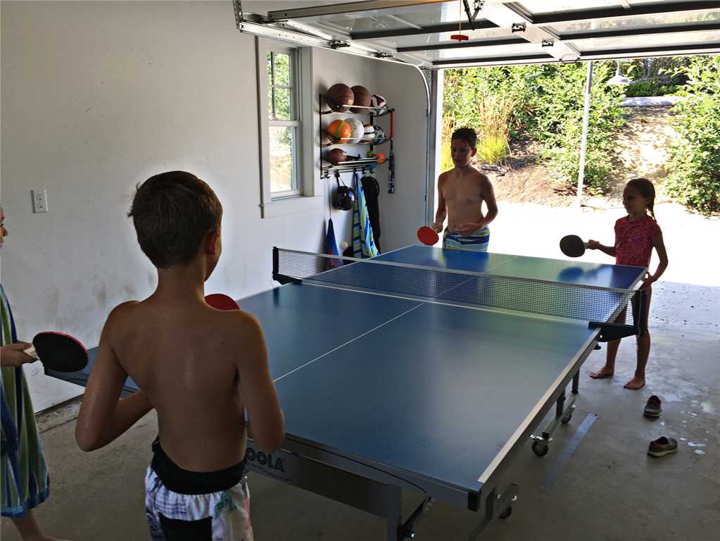 Ping Pong table in garage