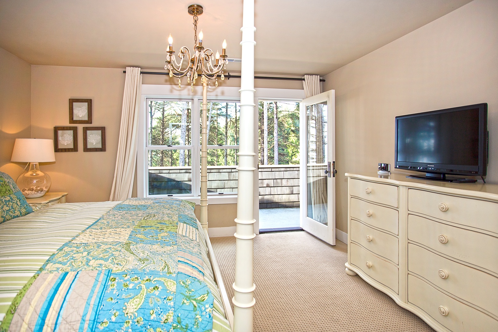 Second Floor - Primary King Suite with private balcony, flat screen TV
