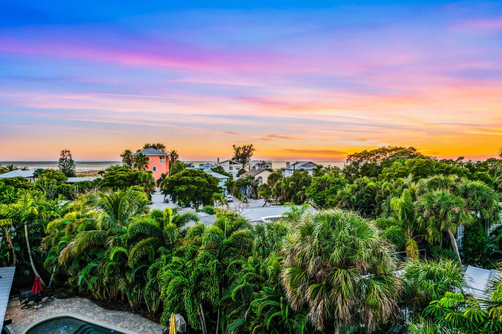 Take in the sunset from this amazing roof top deck