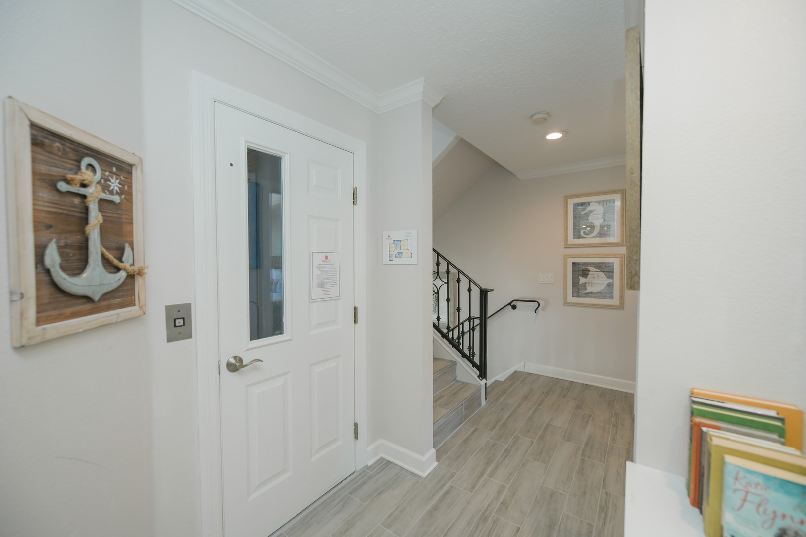 Elevator Door and Stairway to Bonus Room and Rooftop Deck