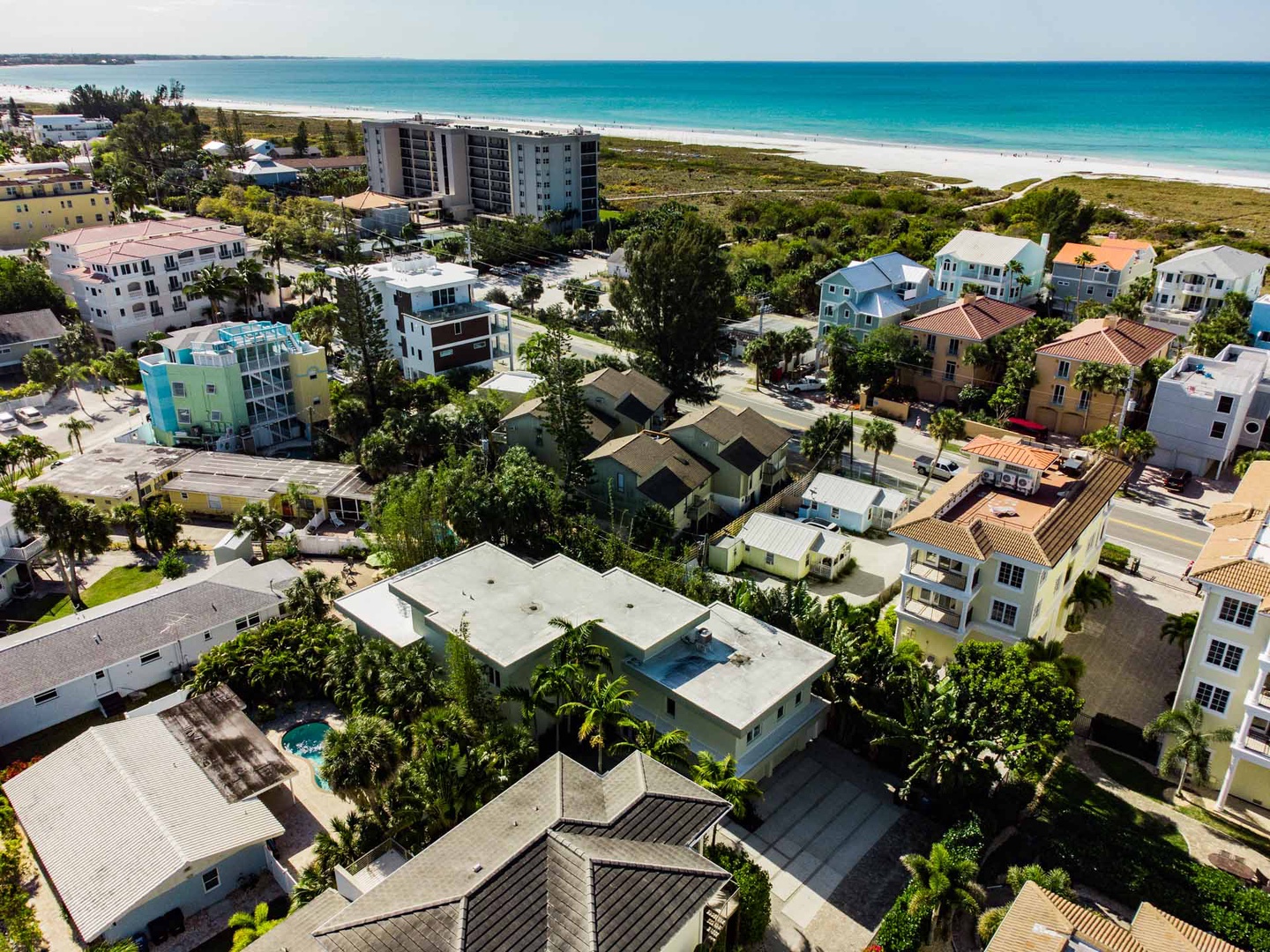 Drone Shots of Home with Close Proximity to Siesta Beach
