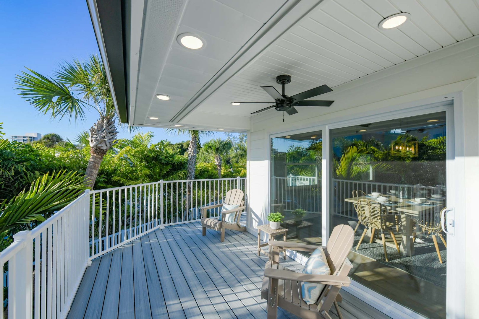 Balcony off Living Room - Stairs to Pool