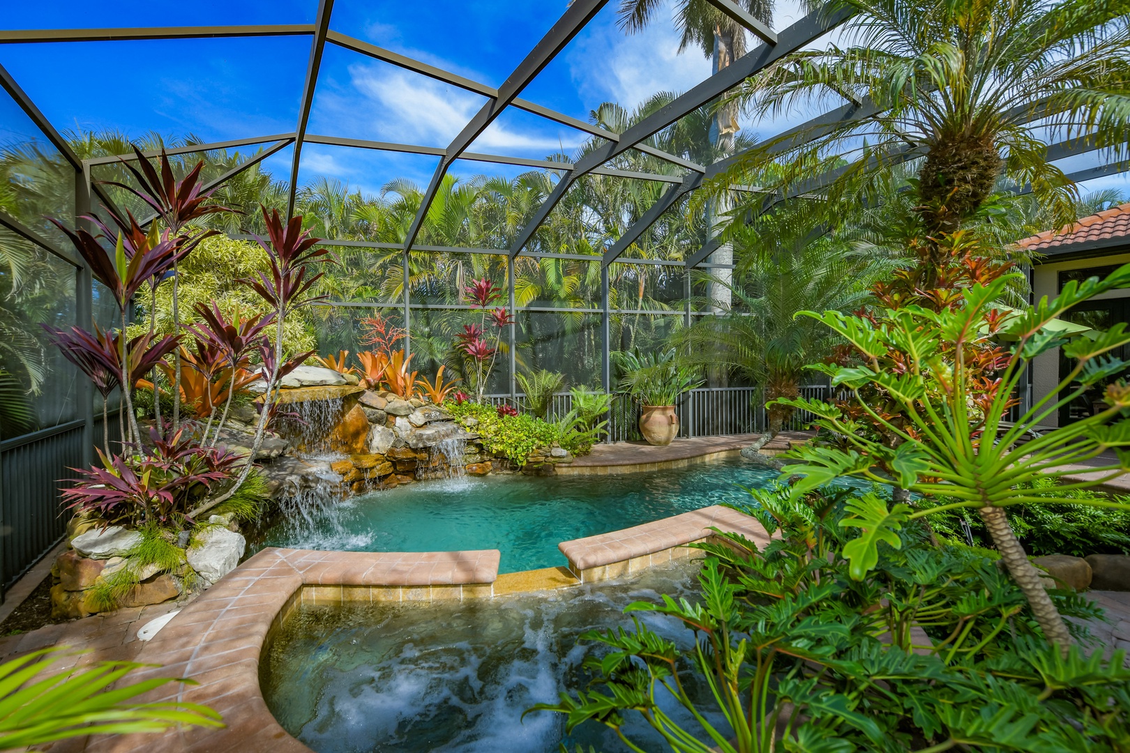 Private Pool with Lush Landscaping