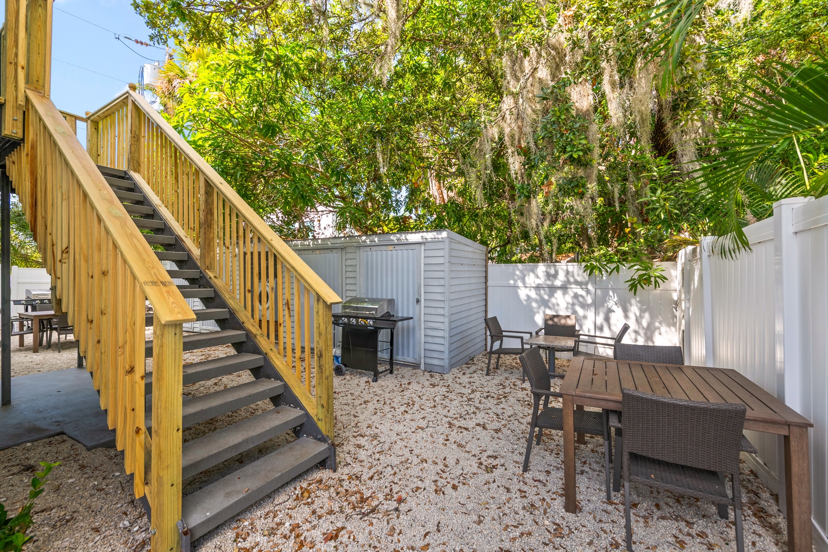 Shared BBQ Grill and Outdoor Dining Area